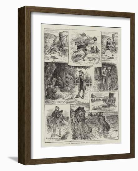 A Day's Sketching with Field Naturalists-null-Framed Giclee Print