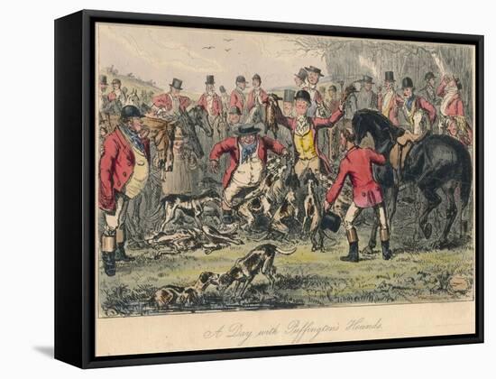 A Day with Puffingtons Hounds, 1865-Bradbury, Evans and Co-Framed Stretched Canvas