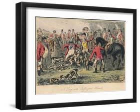 A Day with Puffingtons Hounds, 1865-Bradbury, Evans and Co-Framed Giclee Print