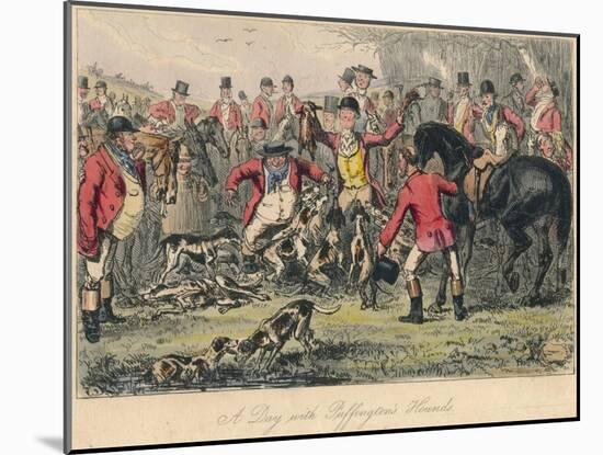 A Day with Puffingtons Hounds, 1865-Bradbury, Evans and Co-Mounted Giclee Print