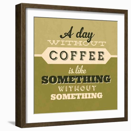 A Day Without Coffee 1-Lorand Okos-Framed Art Print