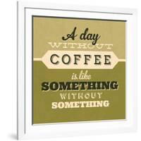 A Day Without Coffee 1-Lorand Okos-Framed Art Print