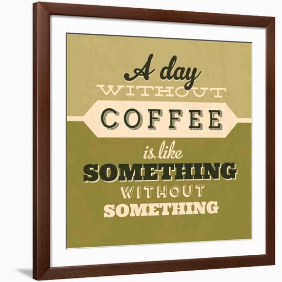 A Day Without Coffee 1-Lorand Okos-Framed Art Print