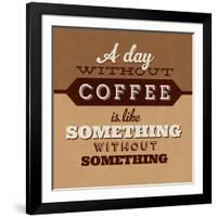 A Day Without Coffee-Lorand Okos-Framed Art Print