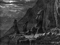 Moai, Easter Island, 19th Century-A de Bar-Mounted Giclee Print