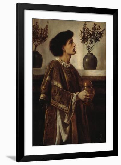 A Deacon, 1863 (Oil on Canvas)-Simeon Solomon-Framed Giclee Print