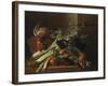 A Dead Mallard, a Boar's Head, Celery and a Copper Pot on a Ledge-Jean-Baptiste Oudry-Framed Giclee Print