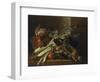 A Dead Mallard, a Boar's Head, Celery and a Copper Pot on a Ledge-Jean-Baptiste Oudry-Framed Giclee Print