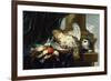 A Dead Partridge and other Birds a Stone Ledge with a Cat-Jan Fyt-Framed Giclee Print