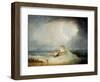 A Deal Lugger Going Off to a Storm-Bound Ship in the Downs, South Foreland-Thomas Buttersworth-Framed Giclee Print