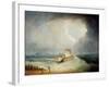 A Deal Lugger Going Off to a Storm-Bound Ship in the Downs, South Foreland-Thomas Buttersworth-Framed Giclee Print