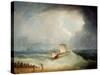 A Deal Lugger Going Off to a Storm-Bound Ship in the Downs, South Foreland-Thomas Buttersworth-Stretched Canvas