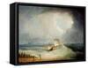 A Deal Lugger Going Off to a Storm-Bound Ship in the Downs, South Foreland-Thomas Buttersworth-Framed Stretched Canvas