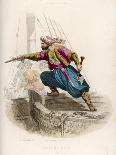 Ottoman Pirate Successor to Khayr-Ad-Din Fatally Wounded in an Unsuccessful Attack-A. Debelle-Framed Stretched Canvas