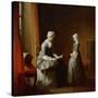 A Decent Education-Jean-Baptiste Simeon Chardin-Stretched Canvas