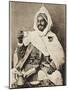 A Decorated Moroccan Tribal Chief Enjoying a Cup of Coffee-null-Mounted Photographic Print