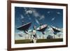 A Deep Space Tracking Station on an Alien Planet Operated by Androids-null-Framed Art Print