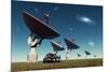 A Deep Space Tracking Station on an Alien Planet-null-Mounted Art Print