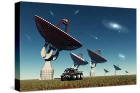 A Deep Space Tracking Station on an Alien Planet-null-Stretched Canvas