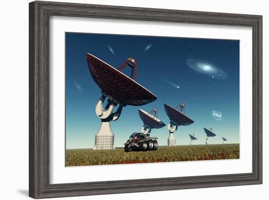 A Deep Space Tracking Station on an Alien Planet-null-Framed Art Print