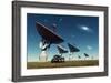 A Deep Space Tracking Station on an Alien Planet-null-Framed Art Print