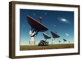 A Deep Space Tracking Station on an Alien Planet-null-Framed Art Print