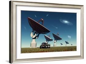 A Deep Space Tracking Station on an Alien Planet-null-Framed Art Print