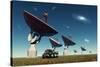 A Deep Space Tracking Station on an Alien Planet-null-Stretched Canvas