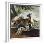 A Deer Chased by Dogs, 1725-Jean-Baptiste Oudry-Framed Giclee Print