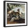 A Deer Chased by Dogs, 1725-Jean-Baptiste Oudry-Framed Giclee Print