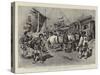 A Delay on the Road to Pekin, Chinese Soldiery Demanding the Production of Passports-Charles Edwin Fripp-Stretched Canvas