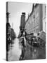 A Delivery Boy for a Tokyo Restaurant Carries a Tray of Soba Bowls-null-Stretched Canvas