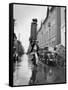 A Delivery Boy for a Tokyo Restaurant Carries a Tray of Soba Bowls-null-Framed Stretched Canvas