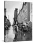 A Delivery Boy for a Tokyo Restaurant Carries a Tray of Soba Bowls-null-Stretched Canvas