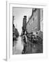 A Delivery Boy for a Tokyo Restaurant Carries a Tray of Soba Bowls-null-Framed Photographic Print