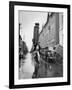 A Delivery Boy for a Tokyo Restaurant Carries a Tray of Soba Bowls-null-Framed Photographic Print