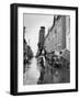 A Delivery Boy for a Tokyo Restaurant Carries a Tray of Soba Bowls-null-Framed Photographic Print