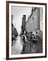 A Delivery Boy for a Tokyo Restaurant Carries a Tray of Soba Bowls-null-Framed Photographic Print