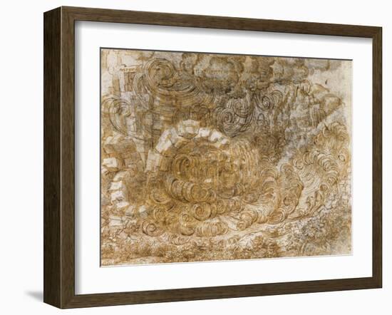 A Deluge by Leonardo Da Vinci-Leonardo Da Vinci-Framed Giclee Print