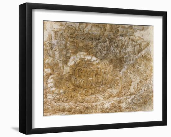 A Deluge by Leonardo Da Vinci-Leonardo Da Vinci-Framed Giclee Print