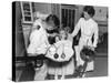 A Dentist Examining a Young Girl's Teeth in 1942-null-Stretched Canvas