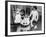 A Dentist Examining a Young Girl's Teeth in 1942-null-Framed Photo