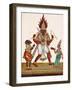 A Depiction of King Ravana with a Rakshasa or Demon to His Left and Sita to His Right, from…-null-Framed Giclee Print