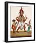 A Depiction of King Ravana with a Rakshasa or Demon to His Left and Sita to His Right, from…-null-Framed Giclee Print