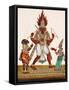 A Depiction of King Ravana with a Rakshasa or Demon to His Left and Sita to His Right, from…-null-Framed Stretched Canvas