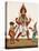 A Depiction of King Ravana with a Rakshasa or Demon to His Left and Sita to His Right, from…-null-Stretched Canvas