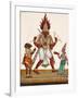 A Depiction of King Ravana with a Rakshasa or Demon to His Left and Sita to His Right, from…-null-Framed Giclee Print