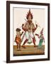 A Depiction of King Ravana with a Rakshasa or Demon to His Left and Sita to His Right, from…-null-Framed Giclee Print