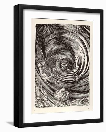 A Descent into Maelstrom-Arthur Rackham-Framed Photographic Print