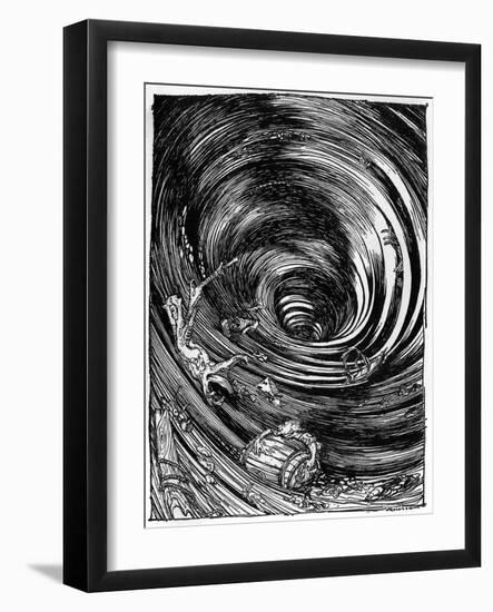 'A Descent into the Maelstrom' by Edgar Allan Poe-Arthur Rackham-Framed Giclee Print